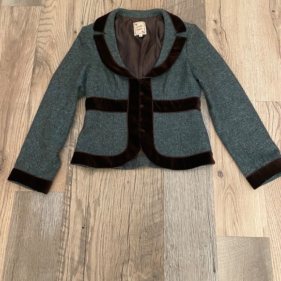 Gilmore Girls- Vintage Nanette Lepore Wool Blazer Velvet Size 6 - Picture 2 of 10